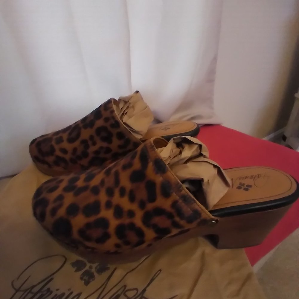 Patricia Nash Laura Mules Leopard Calf Hair